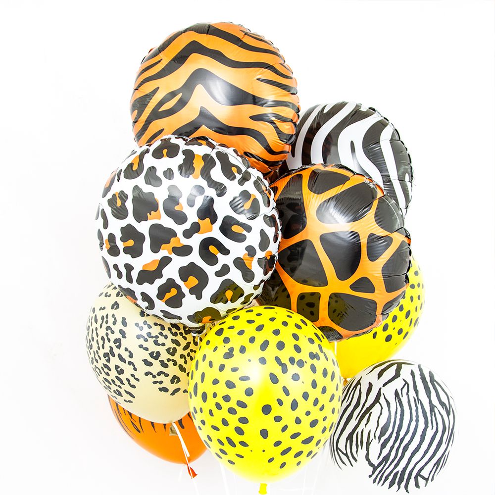 Шар (18"/46 см) Круг, Анималистика, Пятнистый окрас, Леопард