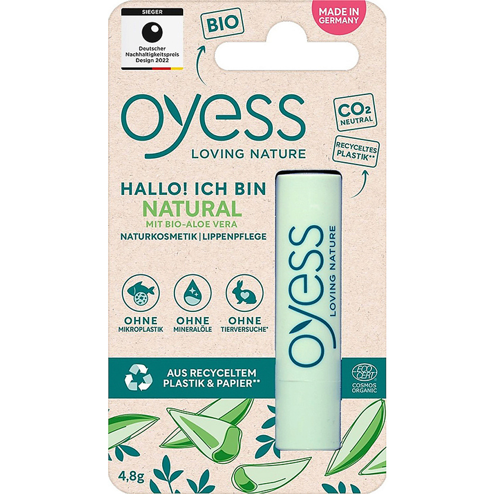 Бальзам для губ с экстрактом алоэ OYESS Natural 4,8 гр ГЕРМАНИЯ