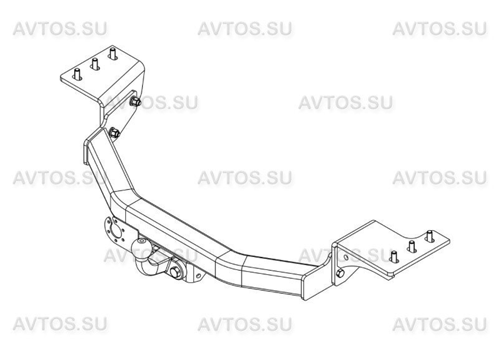 Фаркоп для Toyota Fortuner II (2018-) (без электрики) (паспорт и сертификат) AvtoS.TY46
