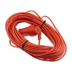 Удлинитель-шнур ПВС 2х0,75, 30м, б/з, 6А, 1300Вт, IP20, оранжевый (Сделано в России) PROconnect