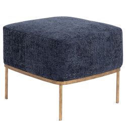 Банкетка Monstera Deliciosa (Монстера) Квадро Темно-синий Амбер