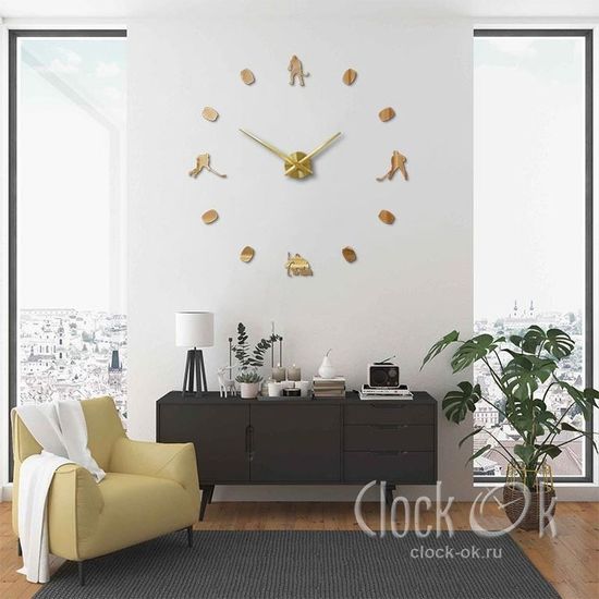 Настенные 3D часы Хоккей