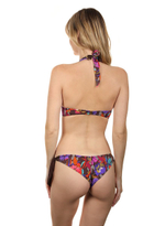 Раздельный купальник с принтом в виде тропических цветов (Размер: C/M) (Цвет: белый)