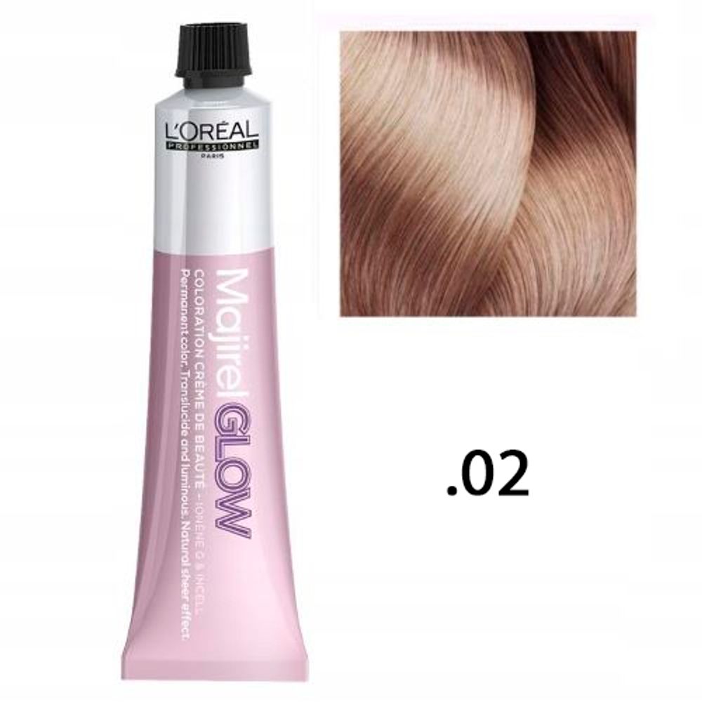 L&#39;Oreal Professionnel Majirel glow light base .02 Воздушный поцелуй 50мл