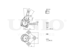 Опора шаровая передняя нижняя левая UNIO SSP-20112