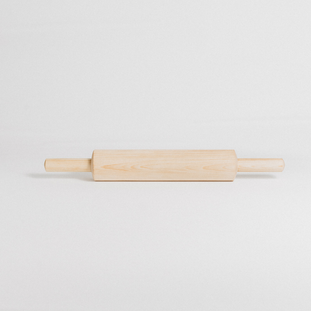 Деревянная скалка для раскатывания теста из сибирского кедра 50х6,5 см. RP4