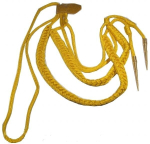 Аксельбант офицерский (2 наконечника) шелк желтый