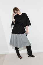 Футболка-трансформер со съёмным лифом черная