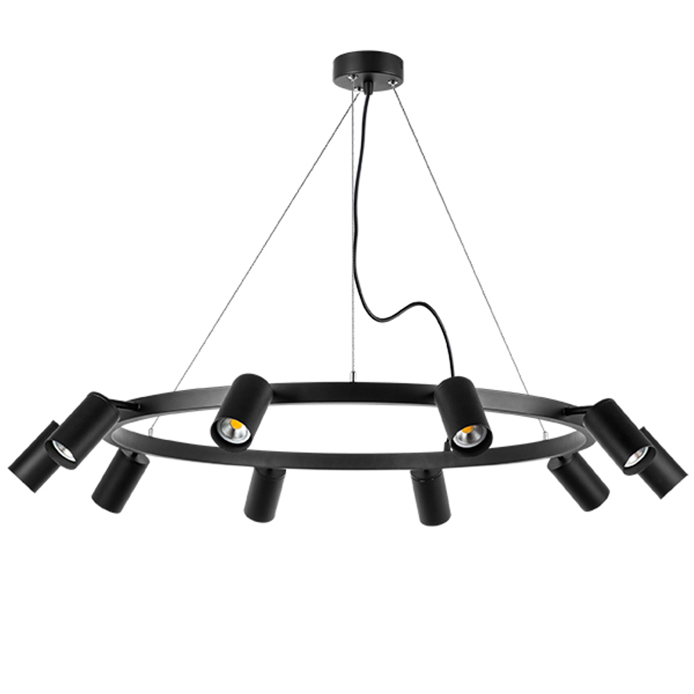 LR020370 Люстра RULLO 10х50W GU10 ЧЕРНЫЙ (571020+214437-10)