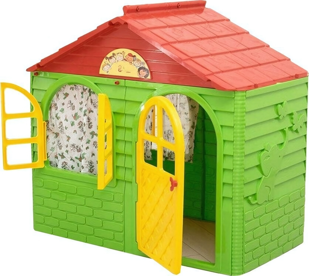 Домик детский №1, 69*129см. зел/красн.