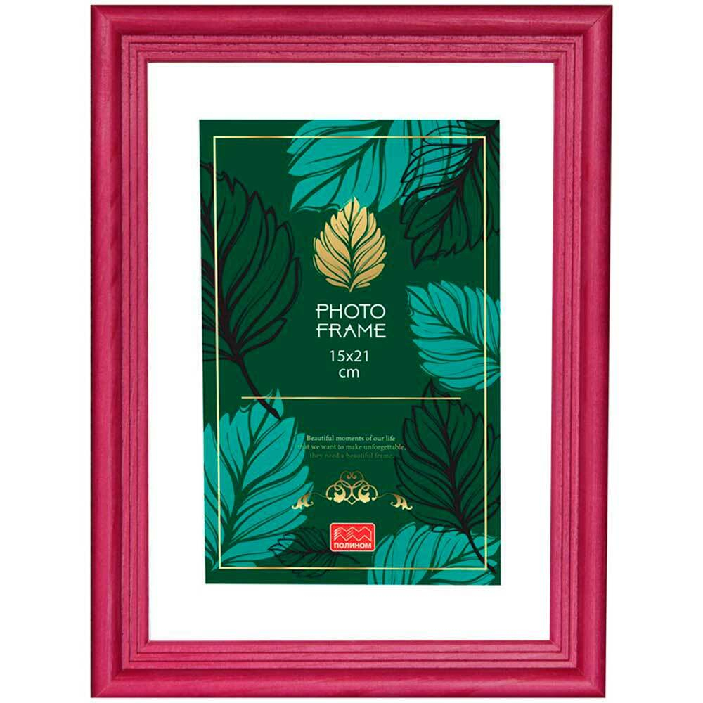 Фоторамка сосна 15х21 см малиновая