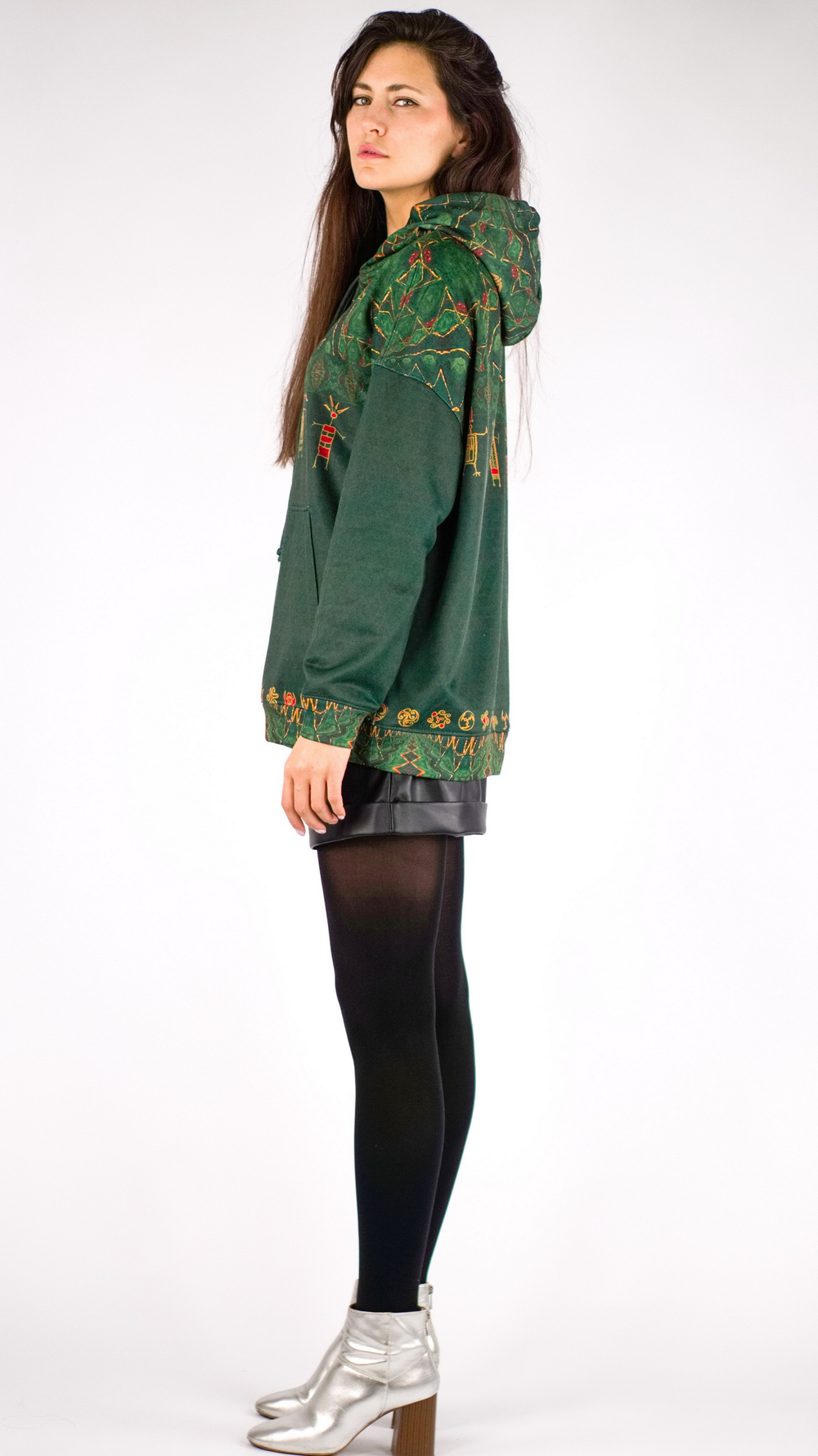 Худи «Петроглифы», принт по мотивам наскальных рисунков североамериканских индейцев