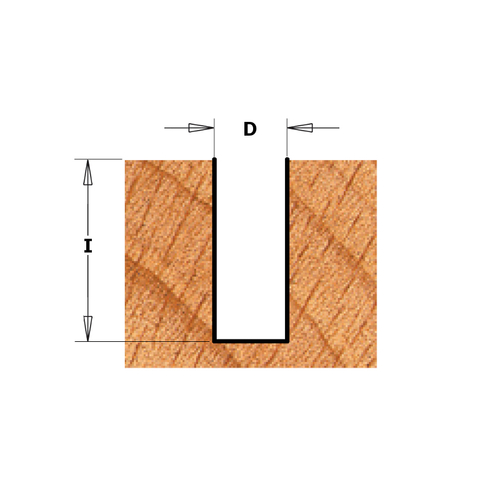 Фреза концевая CMT-contractor пазовая Z2+1 S=8x50 D=8x40x90 RH K174-082