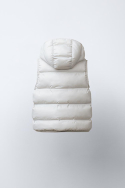 ZARA УЛЬТРАЛЕГКИЙ ЖИЛЕТ WATER REPELLENT, ЦВЕТ ЛЬДА