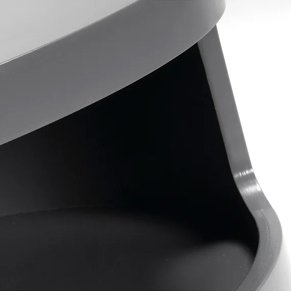 Журнальный столик Bruk Ø40 см с полкой серый