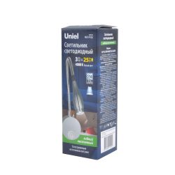 ULT-F22-3W-4000K IP20 SILVER Светильник светодиодный настенный гибкий для интерьерного освещения. 85-265В. Белый свет 4000К. Серебряный. TM Uniel