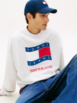 Толстовка мужская TOMMY JEANS TJM 90S WAVY FLAG CR