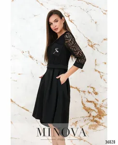 Платье 8619-черный Minova