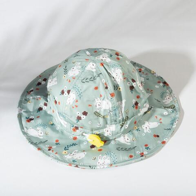 Панама детская "Зайчики" р-р 50, светло-зелёный 7303895 (MINAKU)