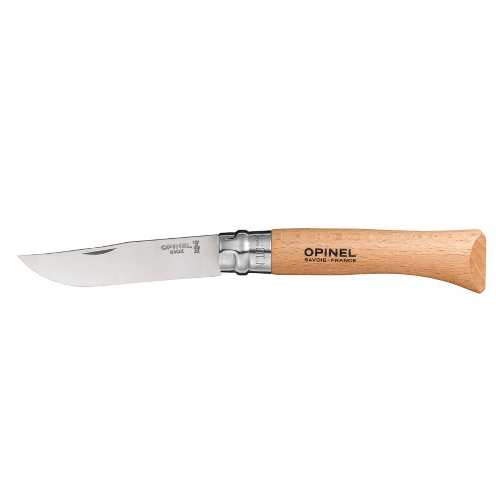 Нож Opinel №10, нержавеющая сталь, бук