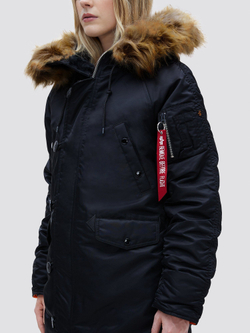 Alpha N-3B W Parka (черный/оранж - black/orange)