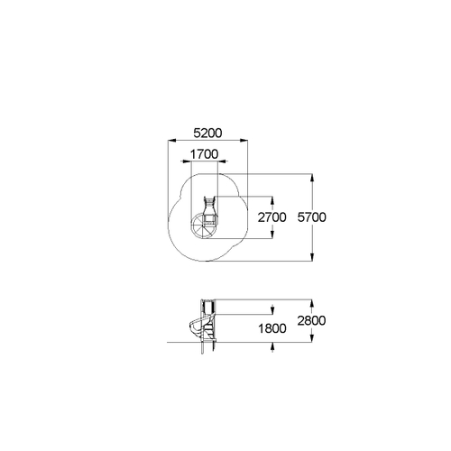Горка пластиковая «Спираль с лесенкой» Н пл.=1,8 м