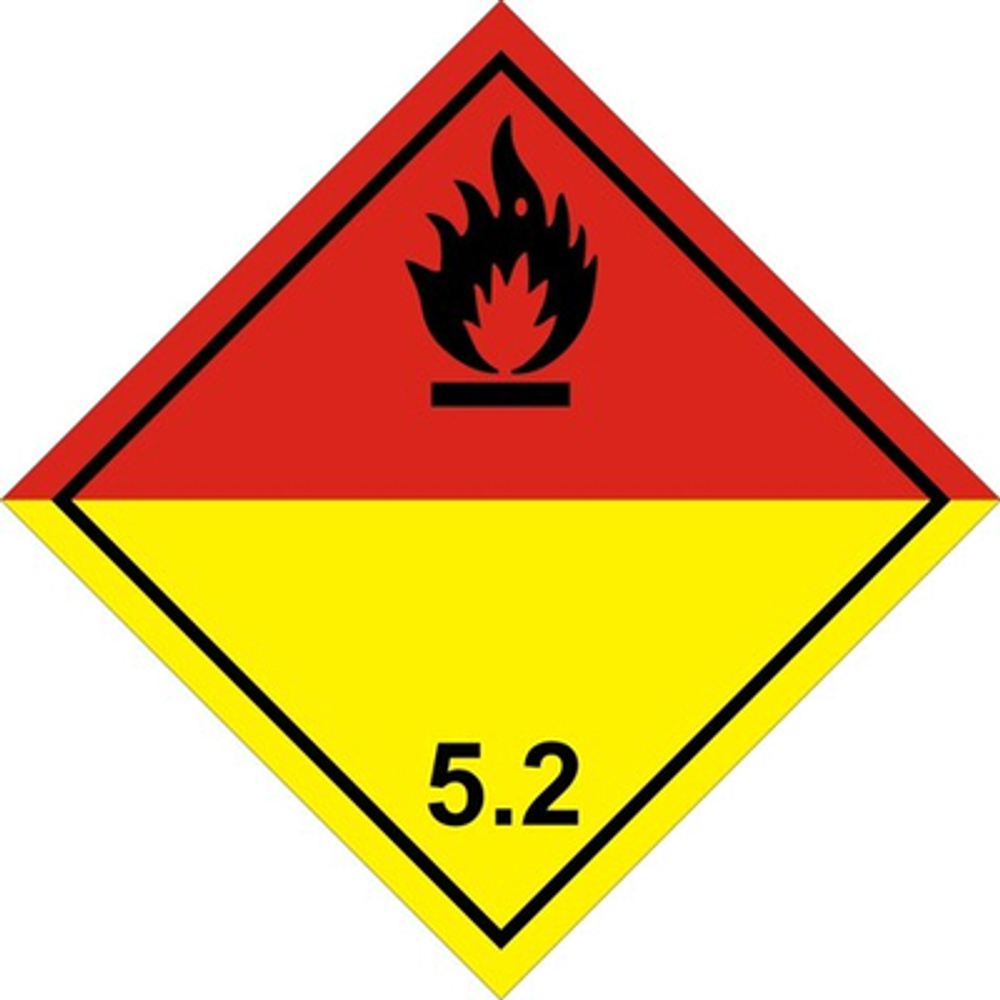 Знак-наклейка "Органические пероксиды, класс 5.2"