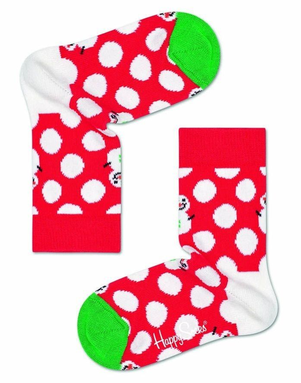 Детские носки Big Dot Snowman Sock со снеговиками (Размер: 12-24M) (Цвет: красный с белым)
