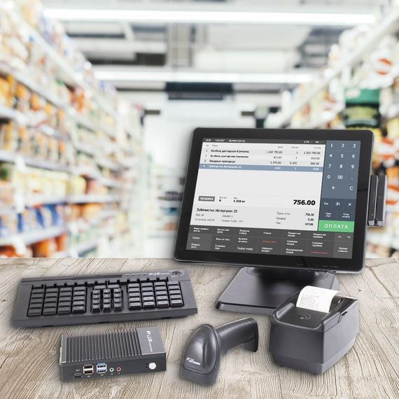 POS-компьютер POScenter BOX PC 1 (AMD A6-1450, RAM 4Gb, SSD 128Gb, Ethernet, 6хUSB, 2xCOM, VGA, HDMI) без ОС