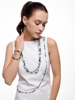 Браслет "Hematite green" Silver