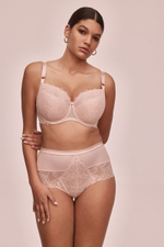 Кружевной бюстгальтер Glow с шитыми чашками plus size (Размер: 95E) (Цвет: пудровый)