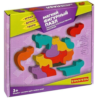 Пазл "Тренируем пространственное мышление "Кошки и мышь" (Bondibon)