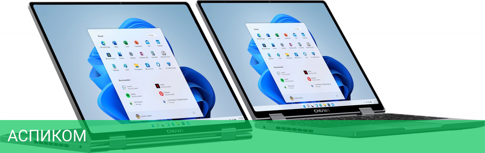 Ноутбук Chuwi MiniBook X N-series N100 12Gb SSD512Gb Intel UHD Graphics 10.51" IPS Touch WQXGA (1920x1200) Windows 11 Home grey WiFi BT Cam 3800mAh (1746362)