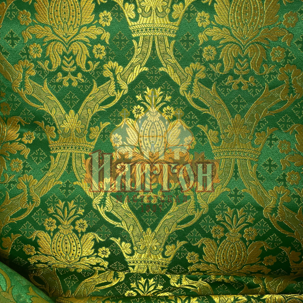 Парча "Новая Корона" зелёная