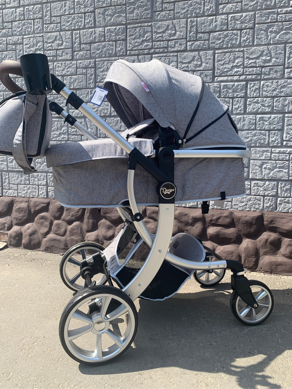 Коляска-трансформер 2в1 DAREX 608 Серый текстиль