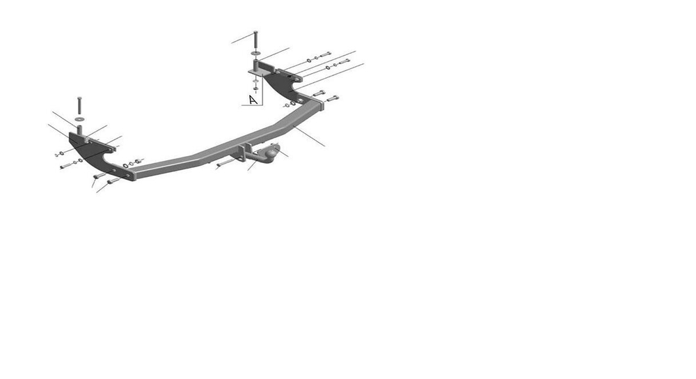 Фаркоп для Great Wall Hover H5 2011г.-по н.в. (без электрики) (паспорт и сертификат) AvtoS.GW03