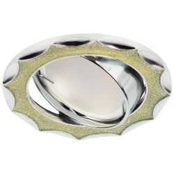 Светильник встраиваемый декоративный ЭРА DK17 CH/SH SL под лампу MR16 GU5.3 серебряный блеск/хром