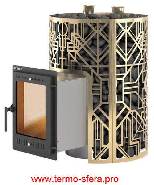 Печь для бани Эверест "Steam Master" GALAXY 30 INOX (320М) GOLD