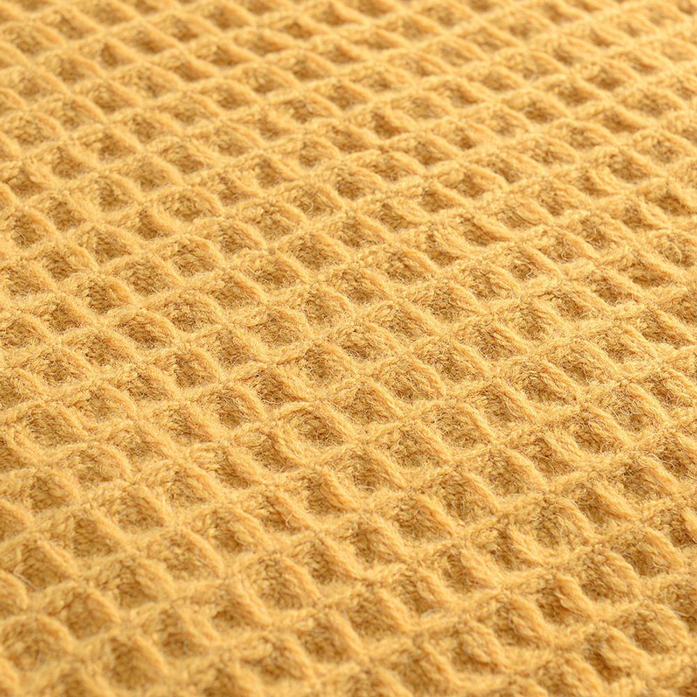 Плед из шерсти цвета охры из коллекции essential, 130х180 см