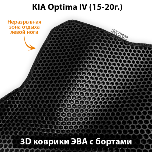 Автомобильные коврики ЭВА с увеличенными бортами для KIA Optima IV (15-20г.)