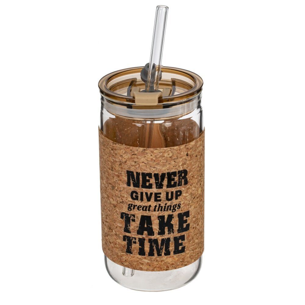 GAEM Бутылка с трубочкой, 410 мл, L7 W7 H14,5 см, 4в.