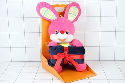 Заяц" ct + дет. плед 100х70см. set в упакет 22х30х30см. (Hand)