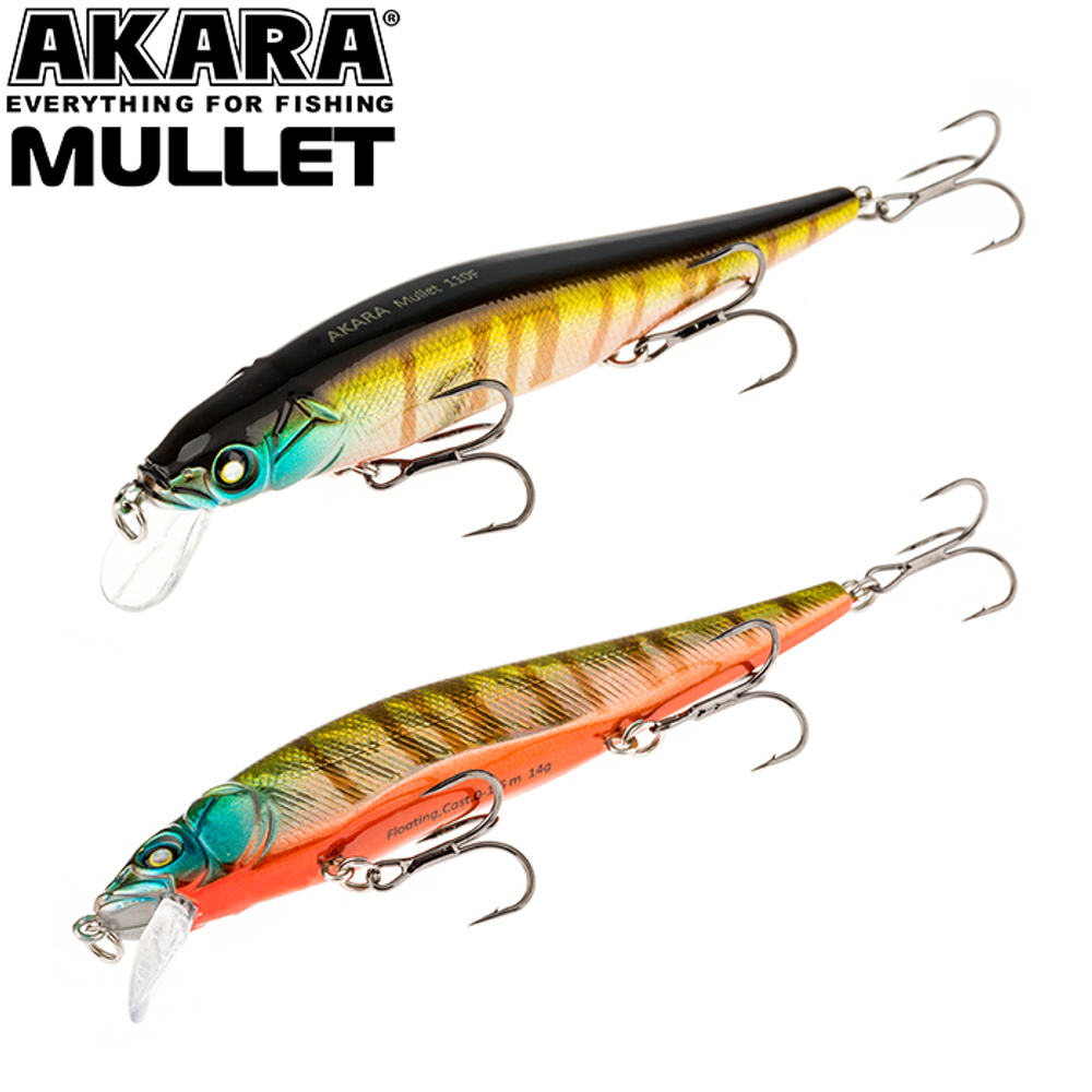 Воблер Akara Mullet 110F 14 гр. (1/2 oz 4,3 in) A206