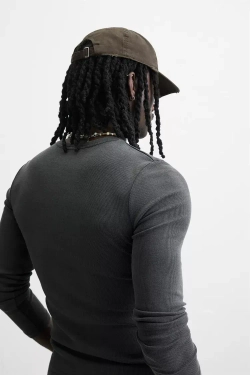 ZARA КЕПКА С ЭФФЕКТОМ ПОТЕРТОСТИ, ТЕМНЫЙ ХАКИ