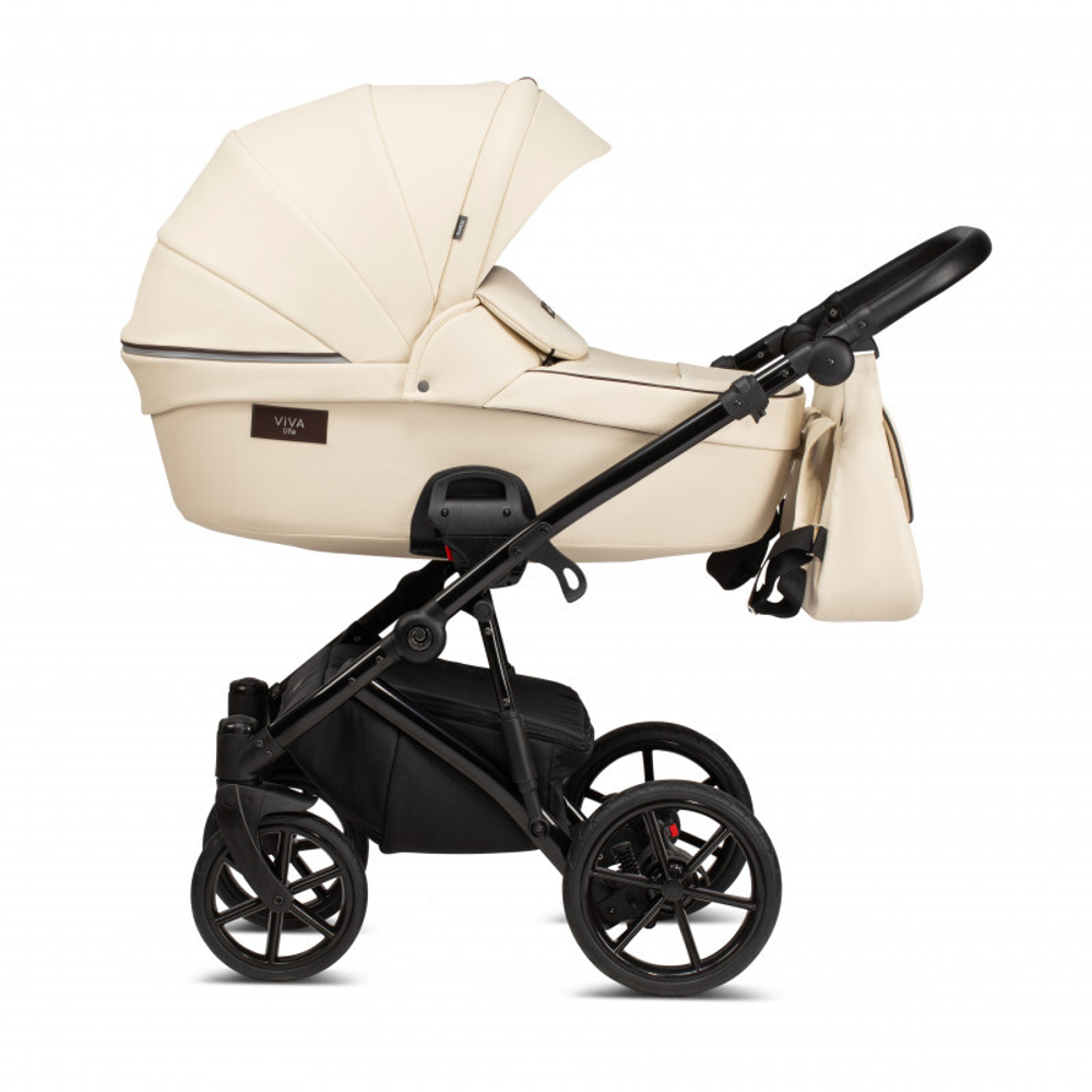 Коляска 2 в 1 Tutis Viva Life New 2020 VANILLA №086 (Ваниль эко-кожа)