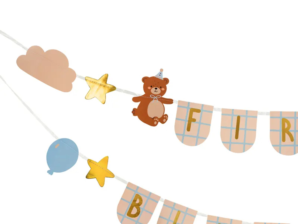 Гирлянда "First Birthday" 2,55м