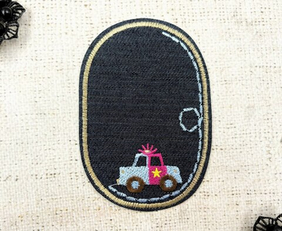 Термоаппликация заплатка, р. 7,8х11,4 см, тёмно-синий