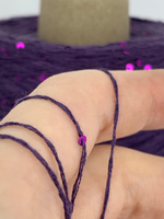 FORTE; 100% хлопок, пайетки 2мм; 640м/100гр; цвет: темно-фиолетовая нить, сиренево-малиновые пайетки; S715 MP