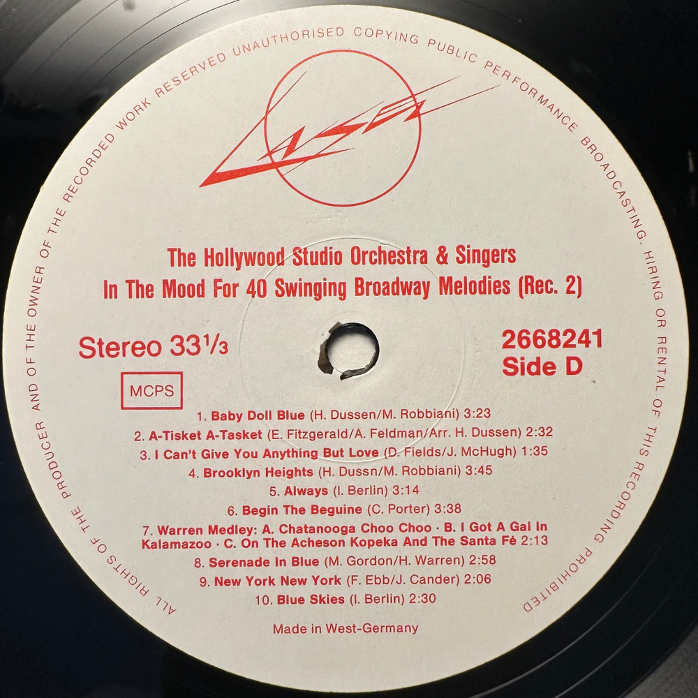 Сборник Studio London Orchestra & Singers - In The Mood For 40 Swinging Broadway Melodies 2LP (Германия 1988г.)