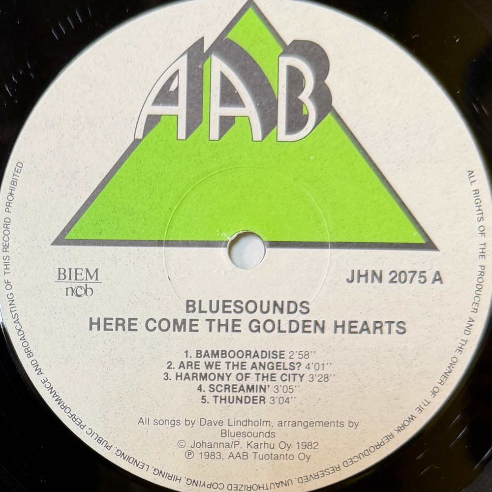 Bluesounds ‎– Here Come The Golden Hearts (Финляндия 1982г.) Т